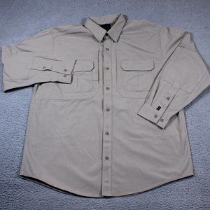5.11 Tactical Shirt Mens Extra Large Khaki Button Up Long Sleeve Cotton Canvas